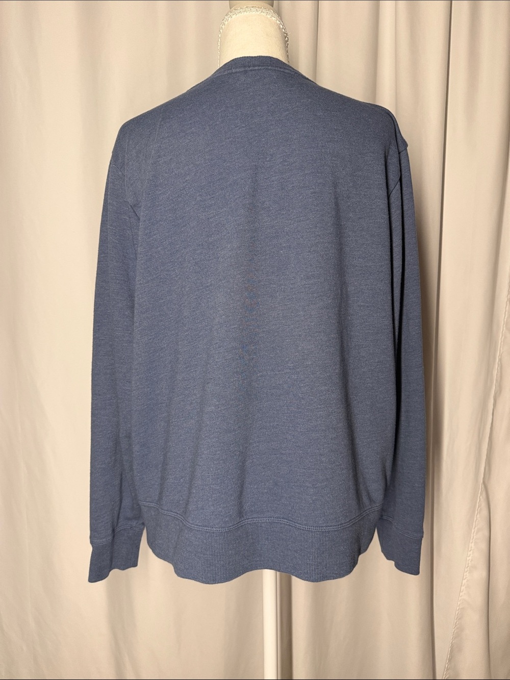 Lucky Brand Blue Embroidered Crewneck Sweater with Gold Western Accents - Picture 5 of 7